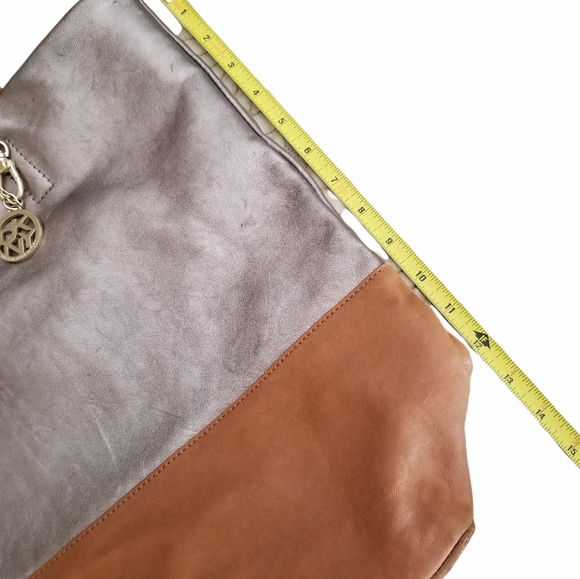DKNY Donna Karan Soft Metallic Leather Tote Bag - Picture 13 of 15